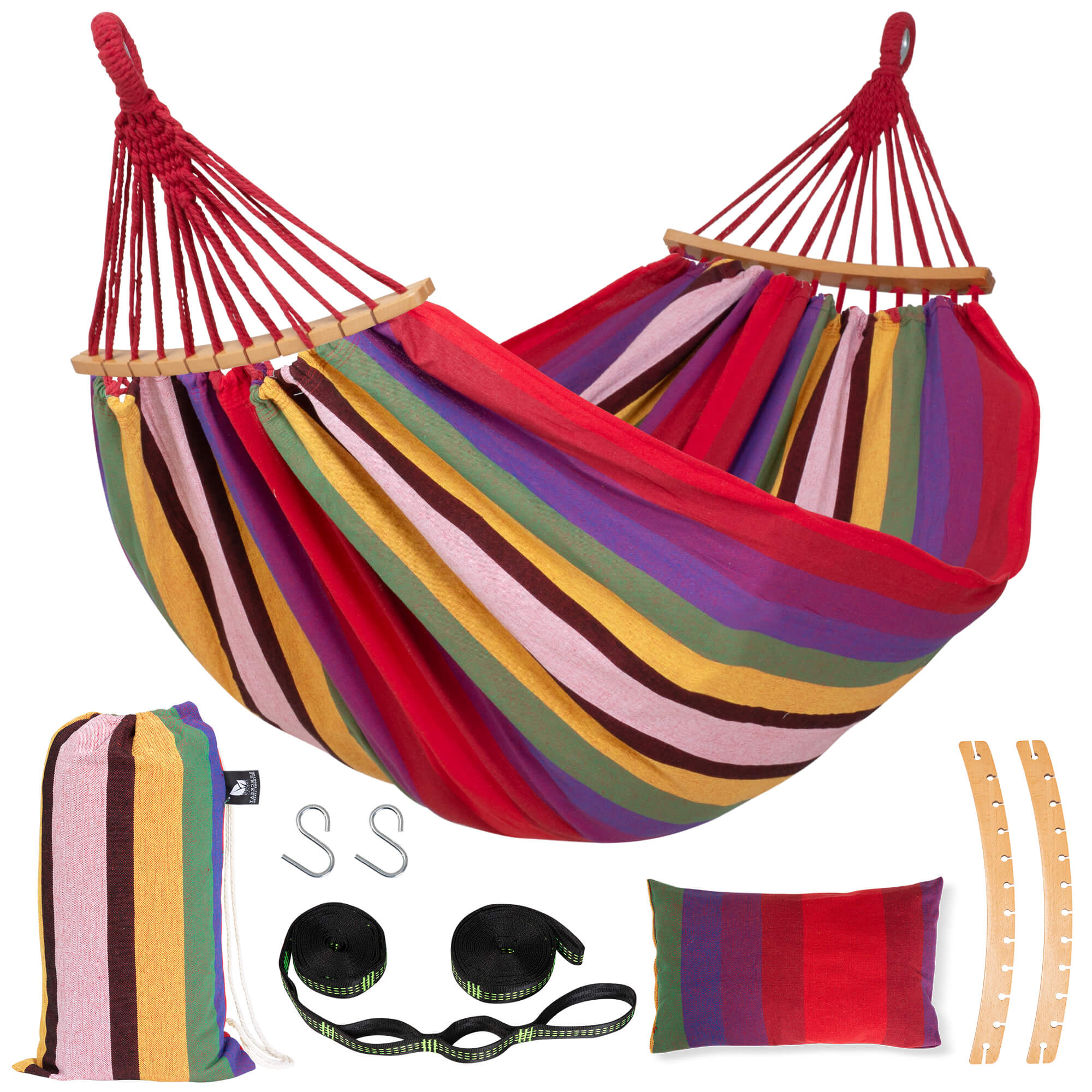 canping hammocks#color_red-stripes