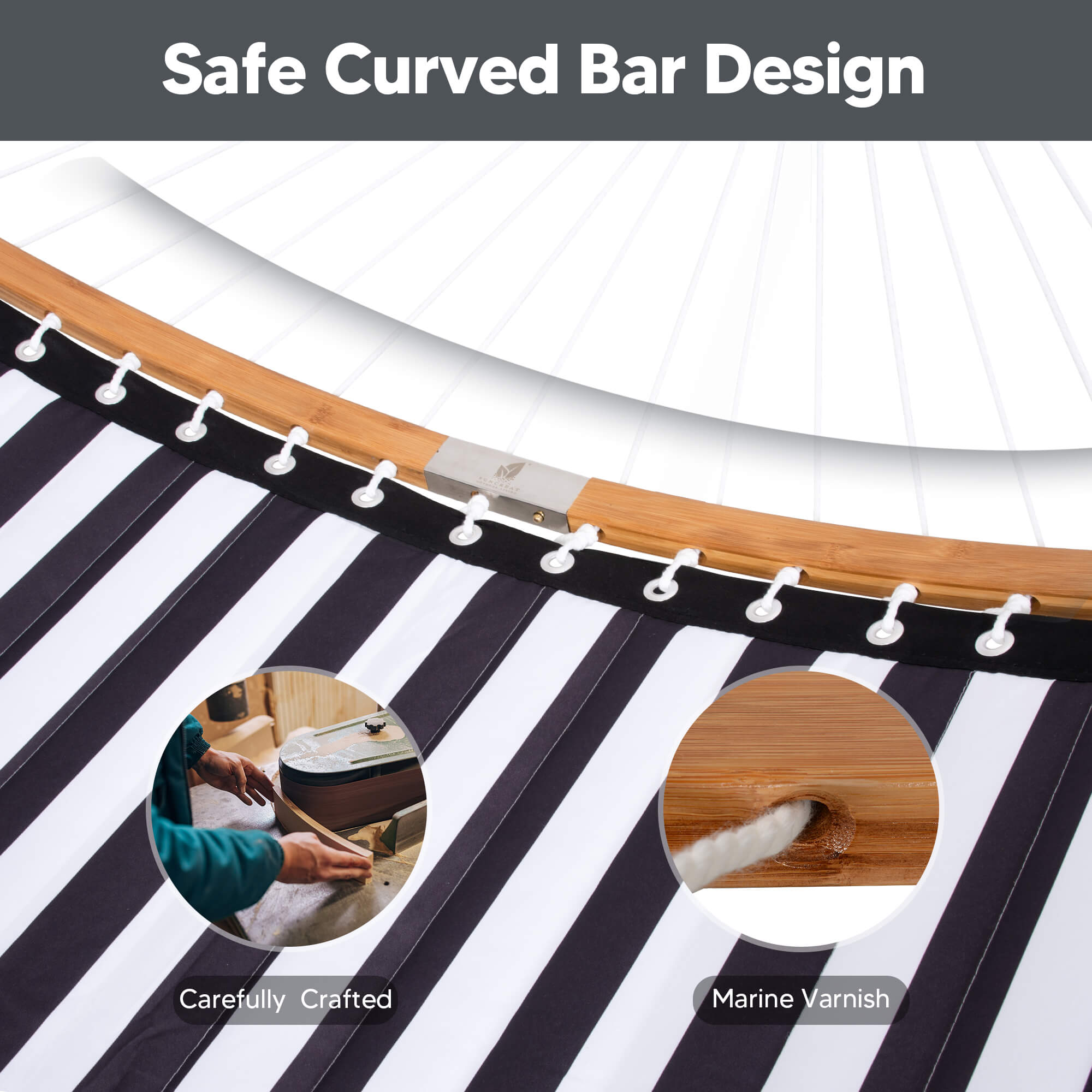 SUNCREAT-Double-Hammock-with-Curved-Bar#color_black-stripes
