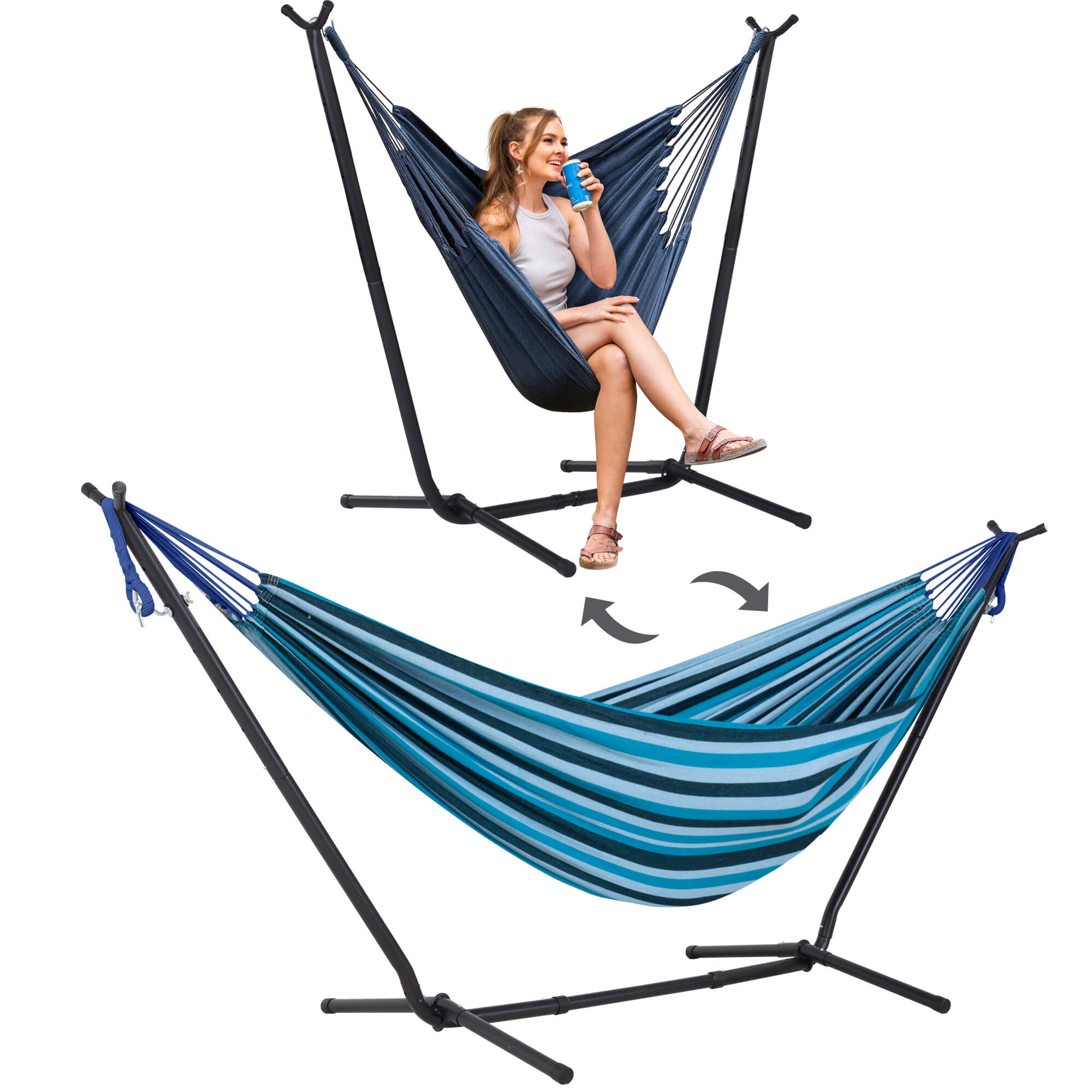 SUNCREAT-2-in-1 Heavy-Duty-2-Person-Hammock-with-Stand#color_blue-stripes