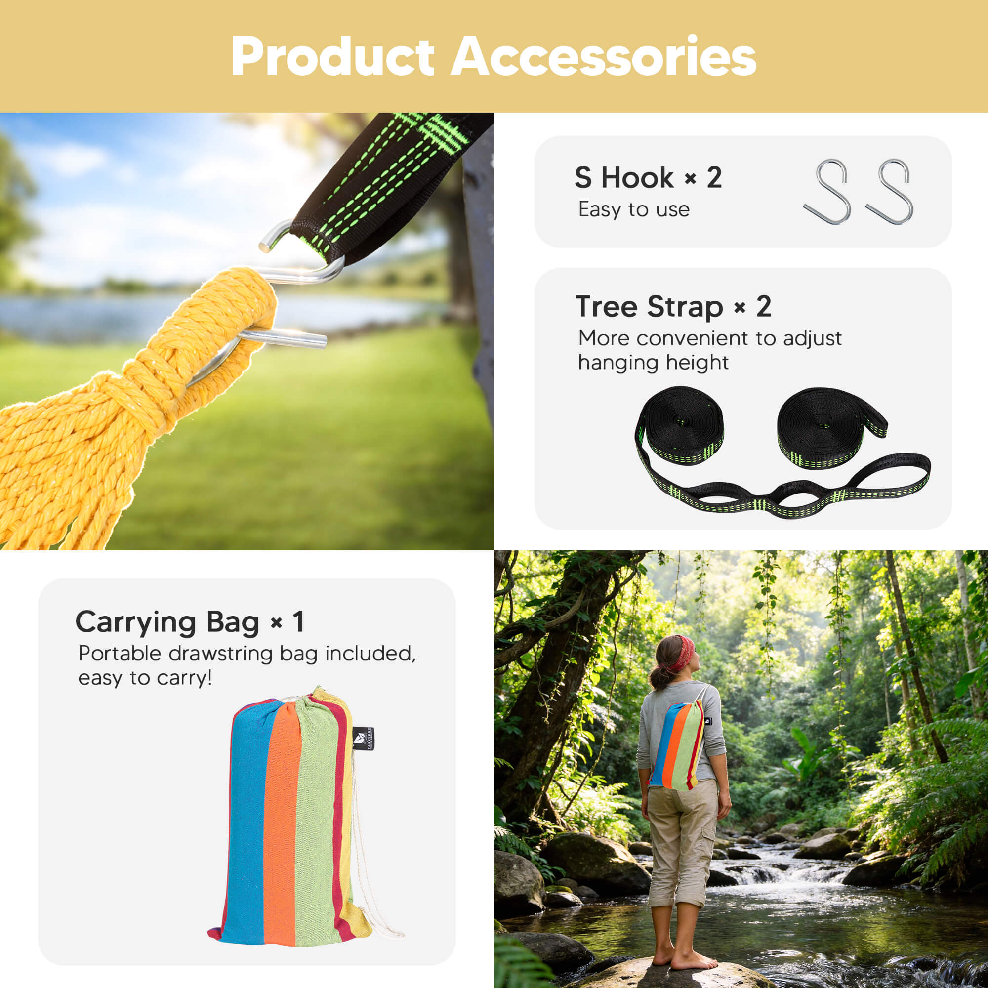 canping hammocks#color_colorful-stripes