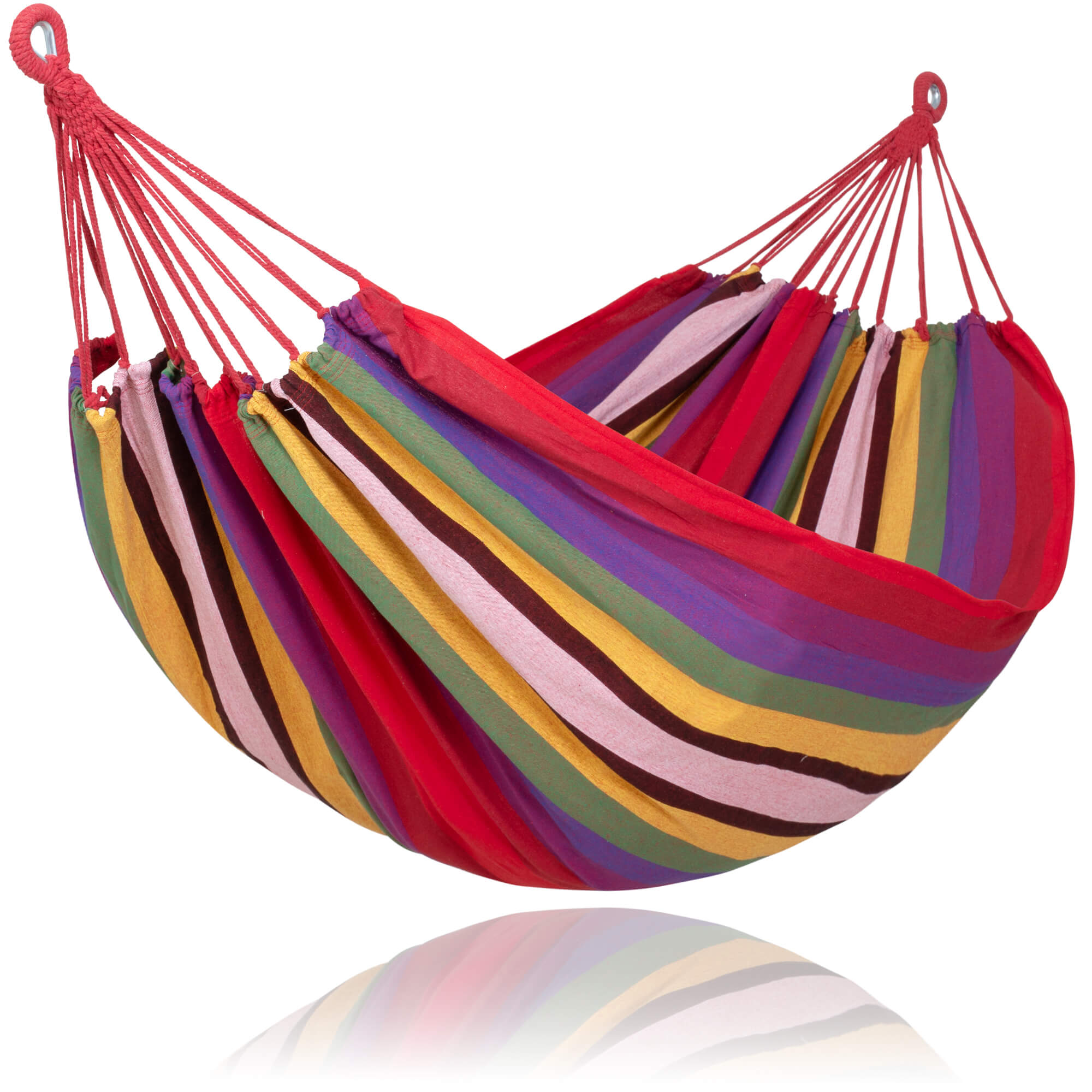 Camping Hammock for Outdoor#Color_red-stripes