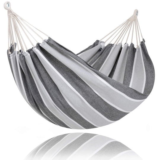 Camping Hammock for Outdoor#Color_gray-stripes