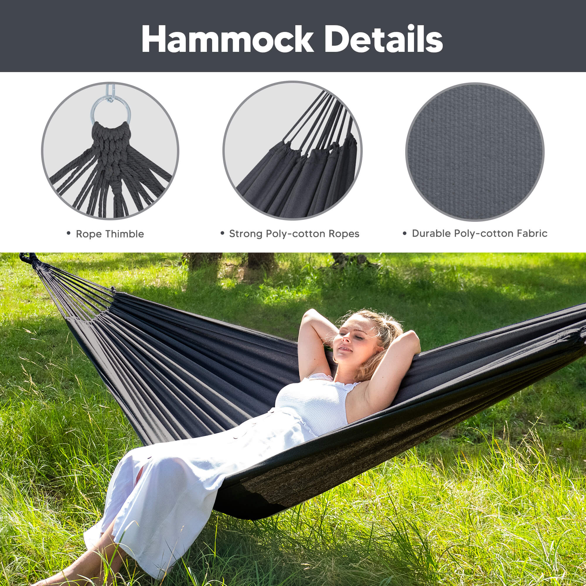 hammock with stand#color_dark-gray