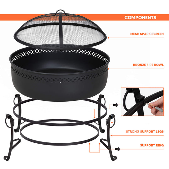 Outdoor-Bonfire-Wood-Burning-Fire-Pit-with-Grill-and-Fireplace-Poker#size_40-inch