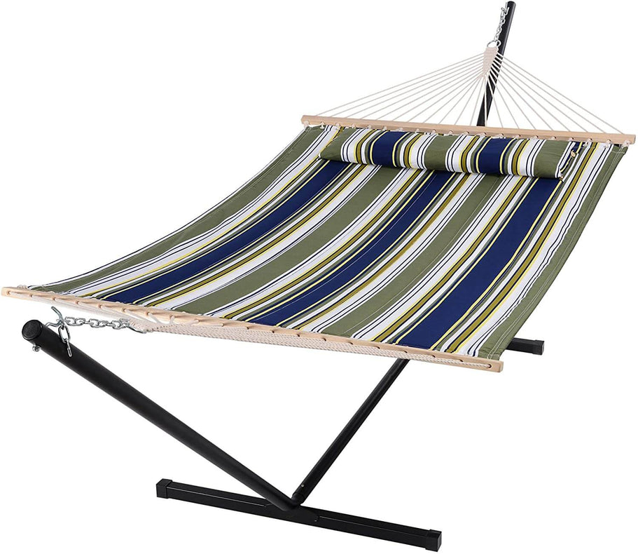 SUNCREAT-Double-Hammock-with-Stand-Green-Stripes#color_green-stripes