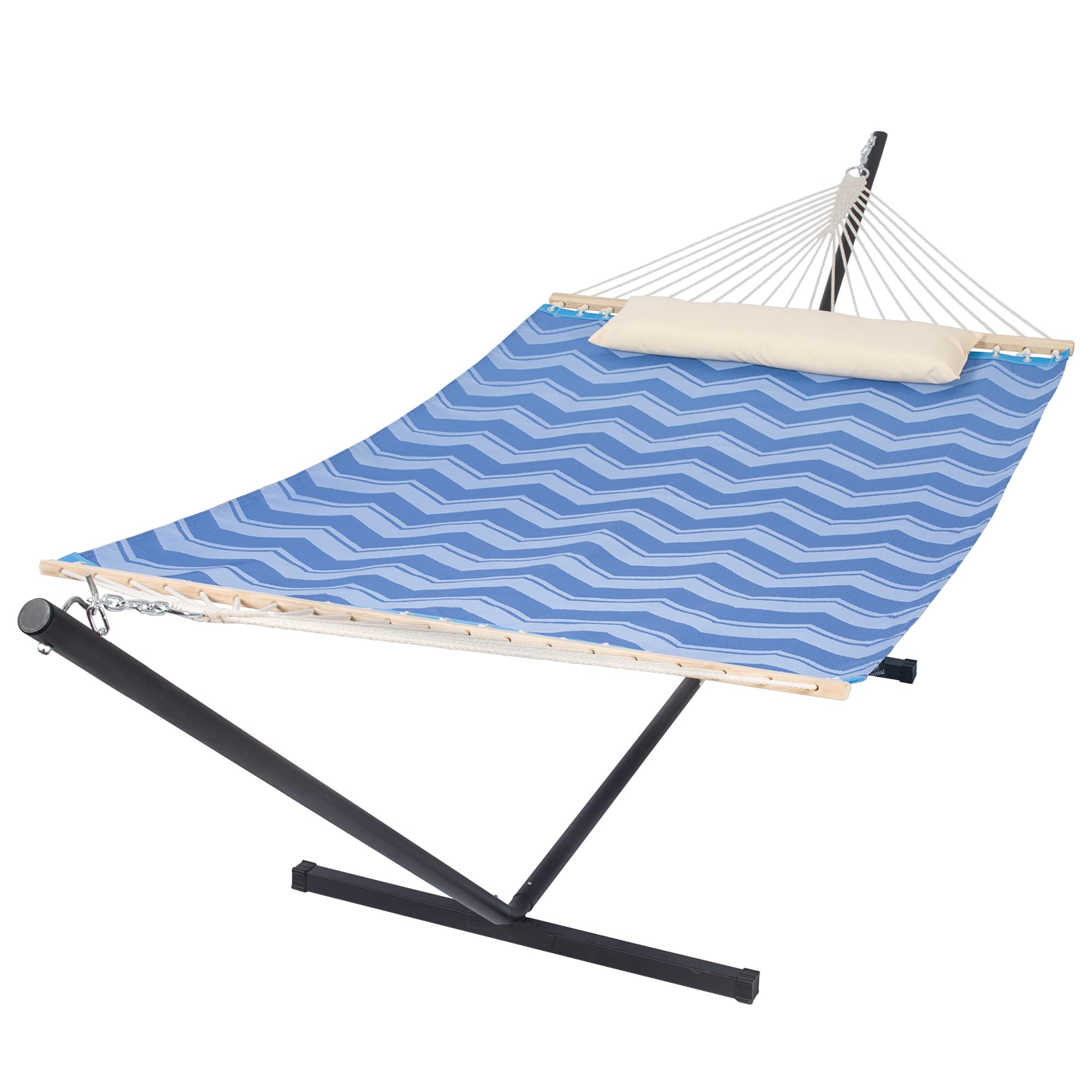 SUNCREAT Hammock with Stand, Blue Waves#color_blue-waves
