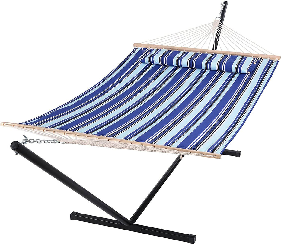 SUNCREAT-Double-Hammock-with-Stand-Blue-Stripes#color_blue-stripes