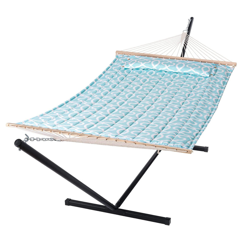 SUNCREAT-Double-Hammock-with-Stand-Green-Pattern#color_green-pattern