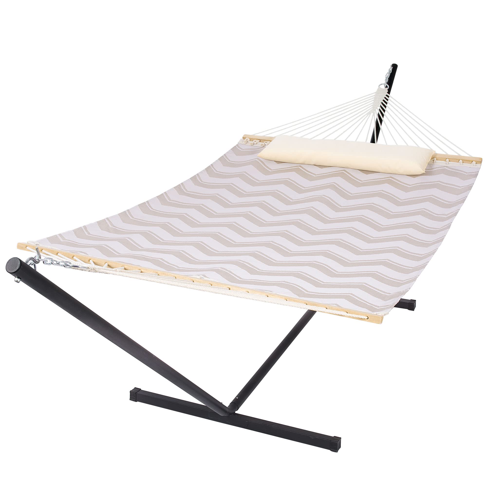 SUNCREAT Hammock with Stand, Gray Waves#color_gray-waves