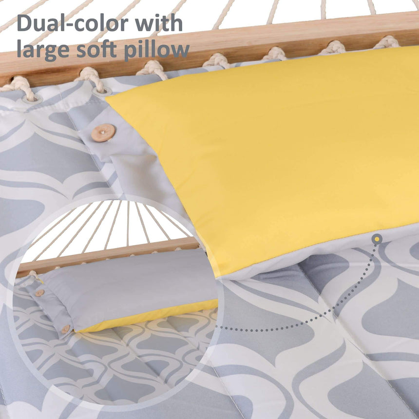 SUNCREAT Quilted Fabric Hammock, Gray Drops#color_gray-drops