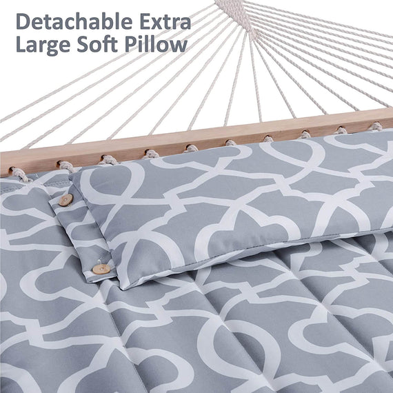 SUNCREAT Quilted Fabric Hammock, Grey Pattern#color_grey-pattern