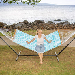 SUNCREAT-Double-Quilted-Hammock-with-Stand-Green-Drops#color_green-drops