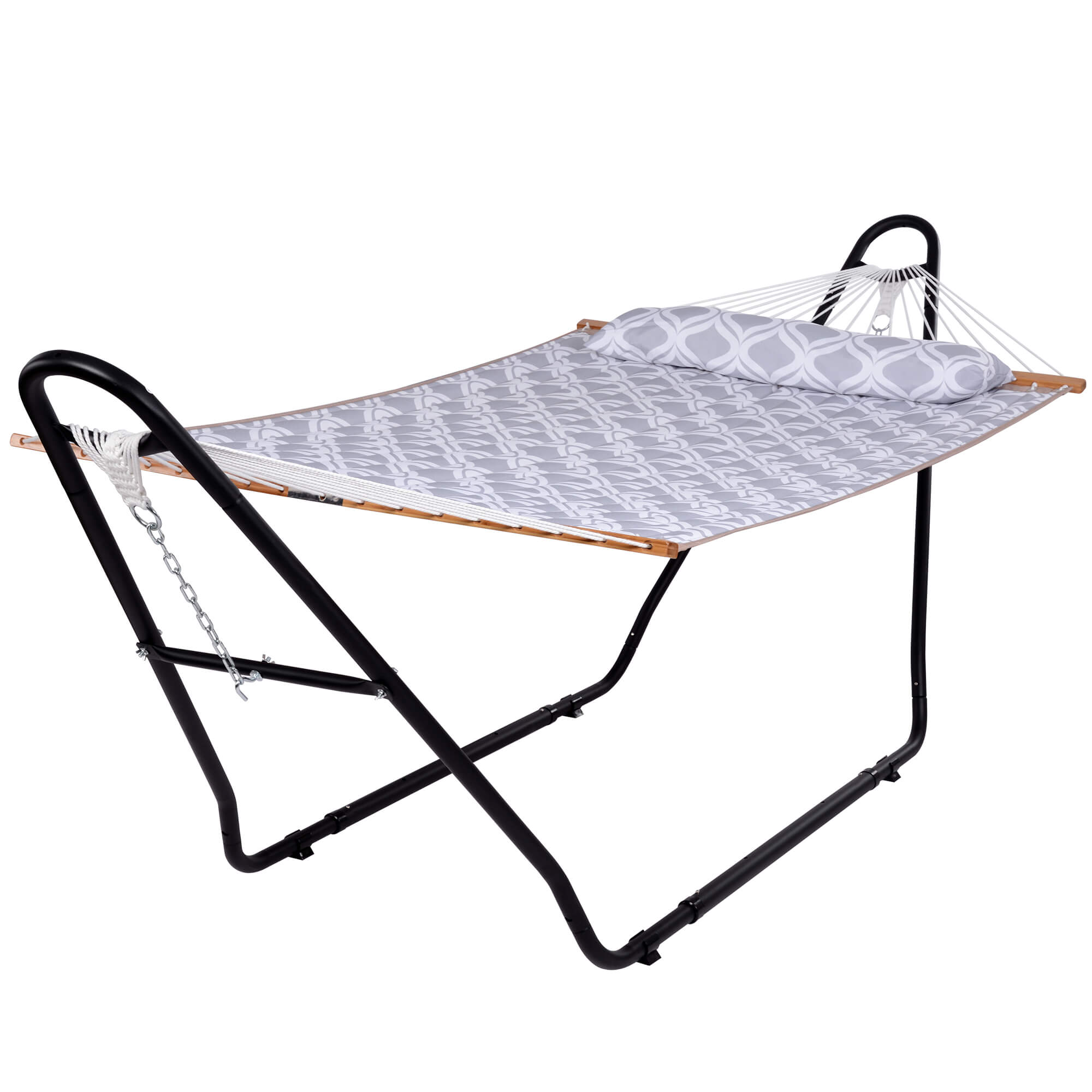 SUNCREAT-2-in-1 Portable-Double-Hammock-with-Stand-for-Outdoor-Gray#color_gray