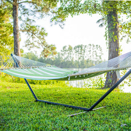 SUNCREAT-Double-Hammock-with-Stand-Green-Beige#color_green-beige