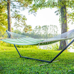 SUNCREAT-Double-Hammock-with-Stand-Green-Beige#color_green-beige