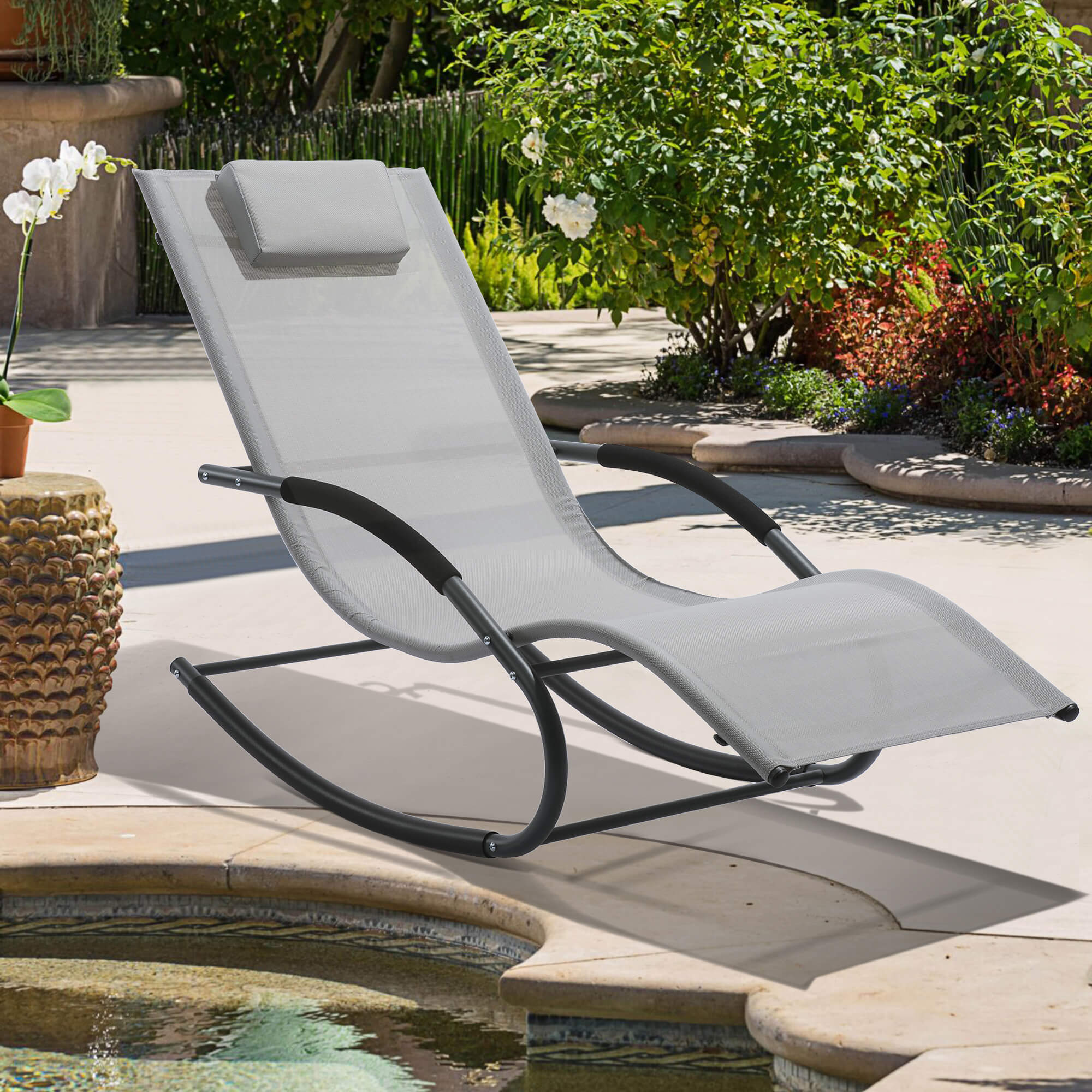 Outdoor Lounge Chair #color_light-gray-1