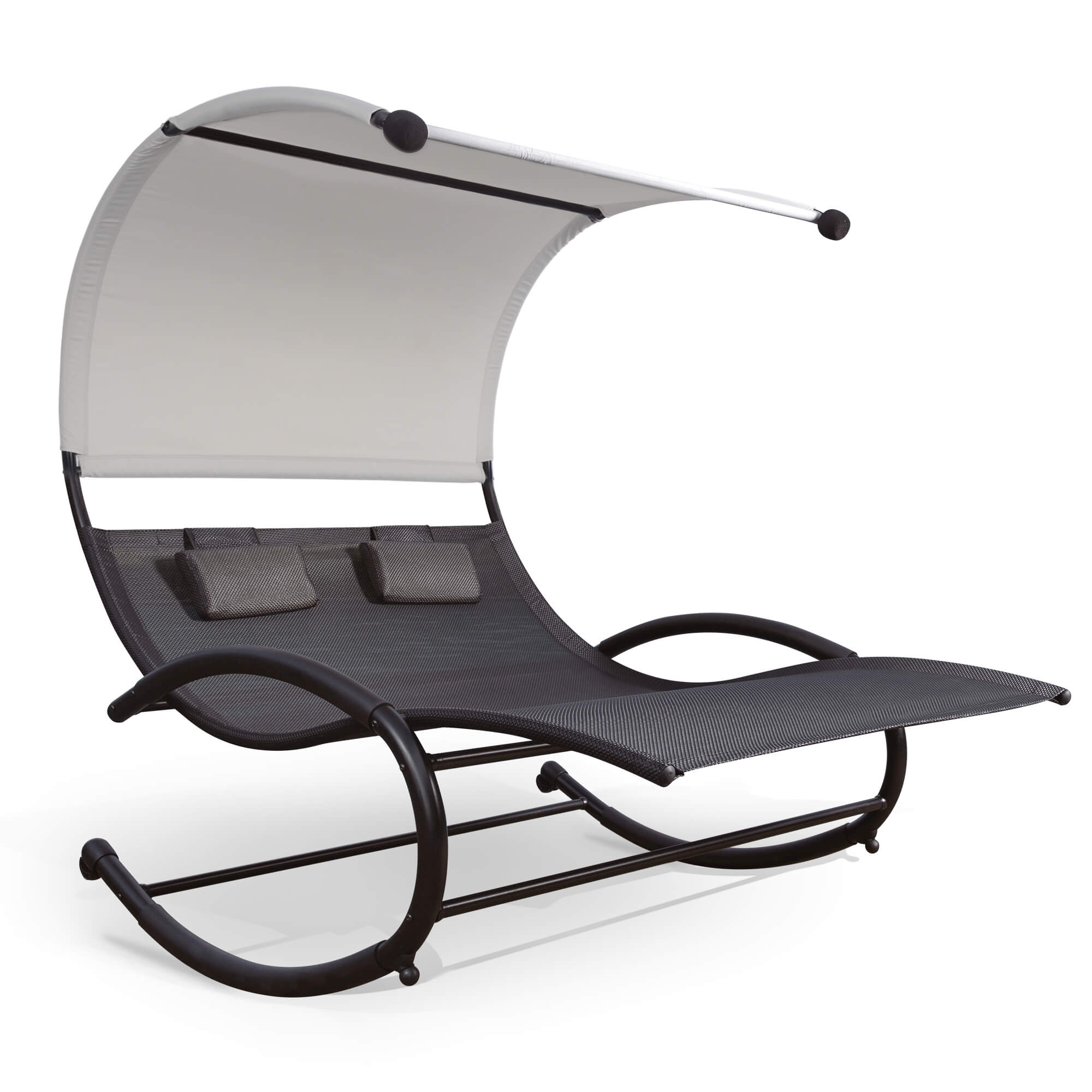Outdoor Double Chaise Lounge#color_black