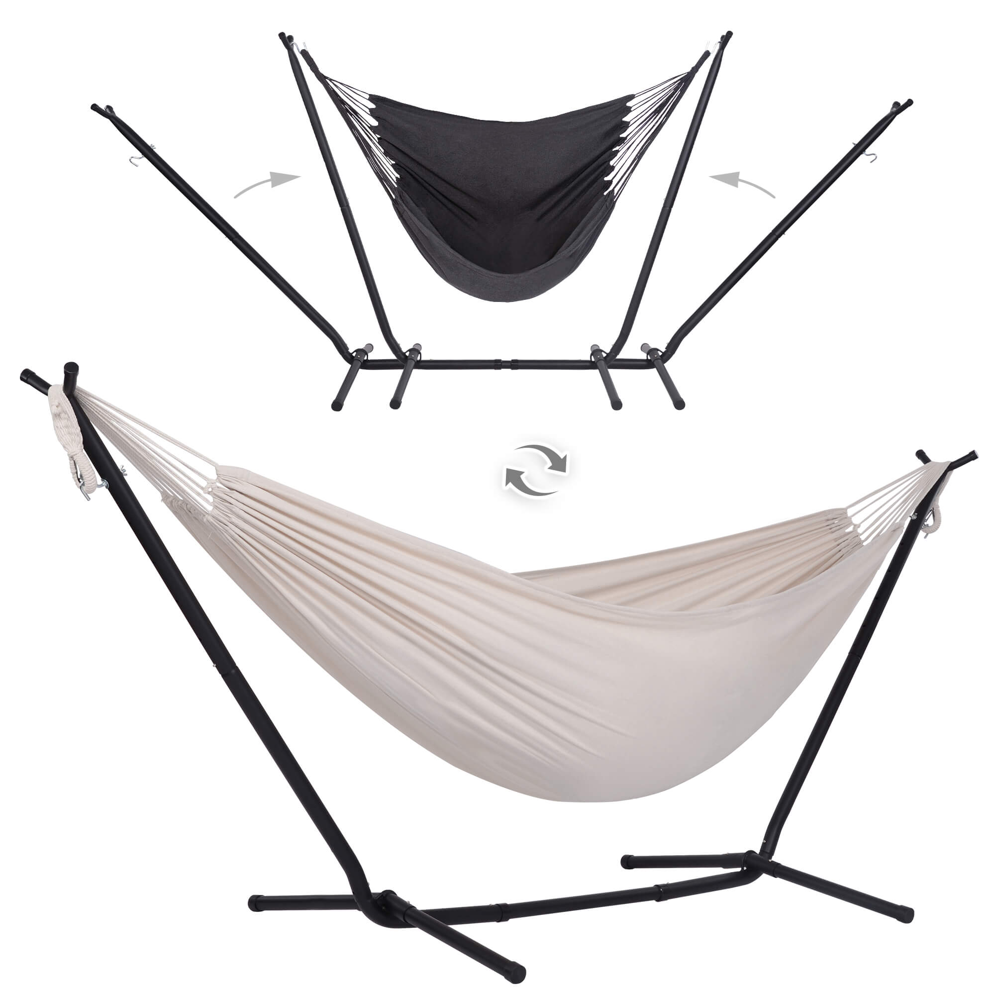 SUNCREAT-2-in-1 Heavy-Duty-2-Person-Hammock-with-Stand-Natural#color_natural