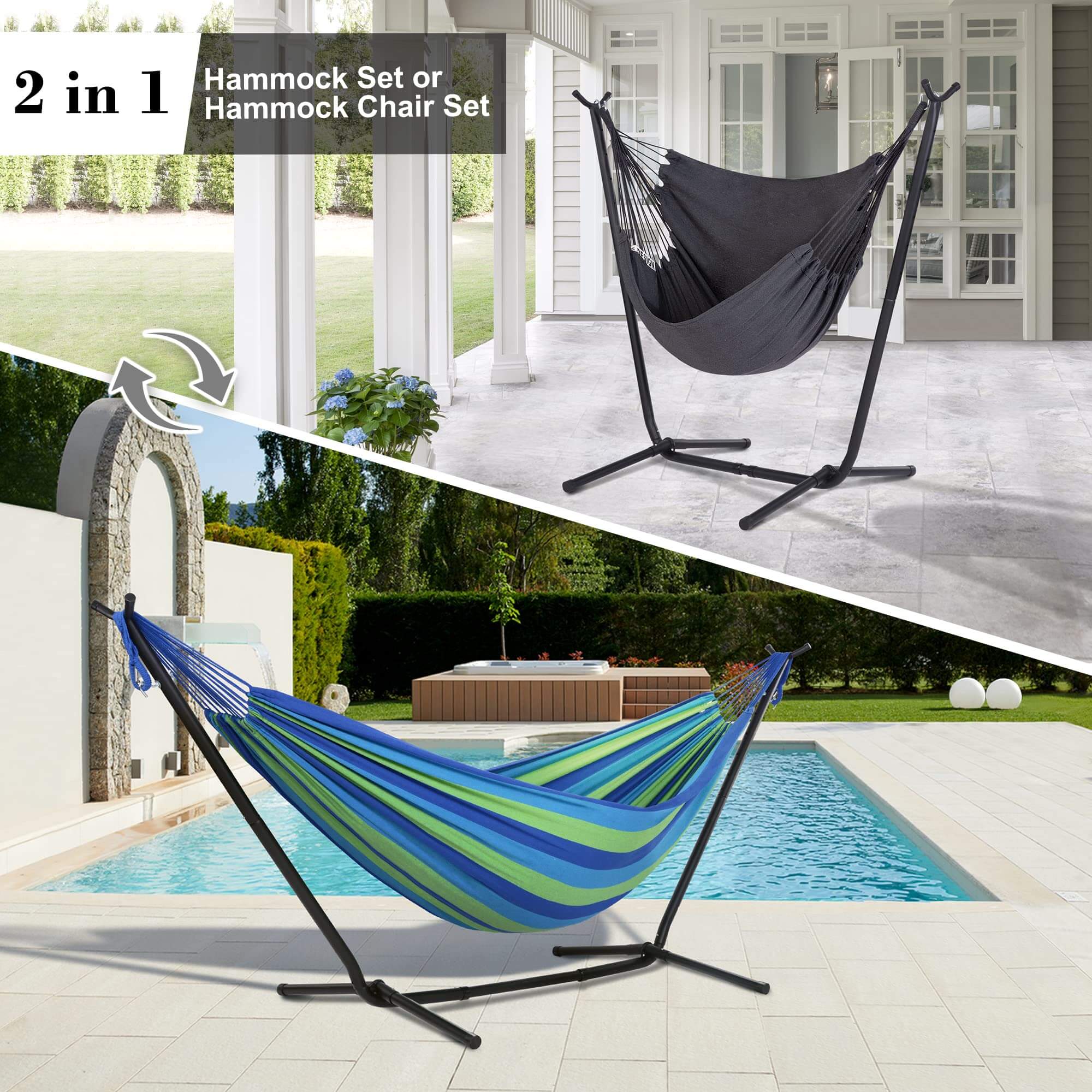 SUNCREAT-2-in-1 Heavy-Duty-2-Person-Hammock-with-Stand-Blue-Stripe#color_blue-stripe