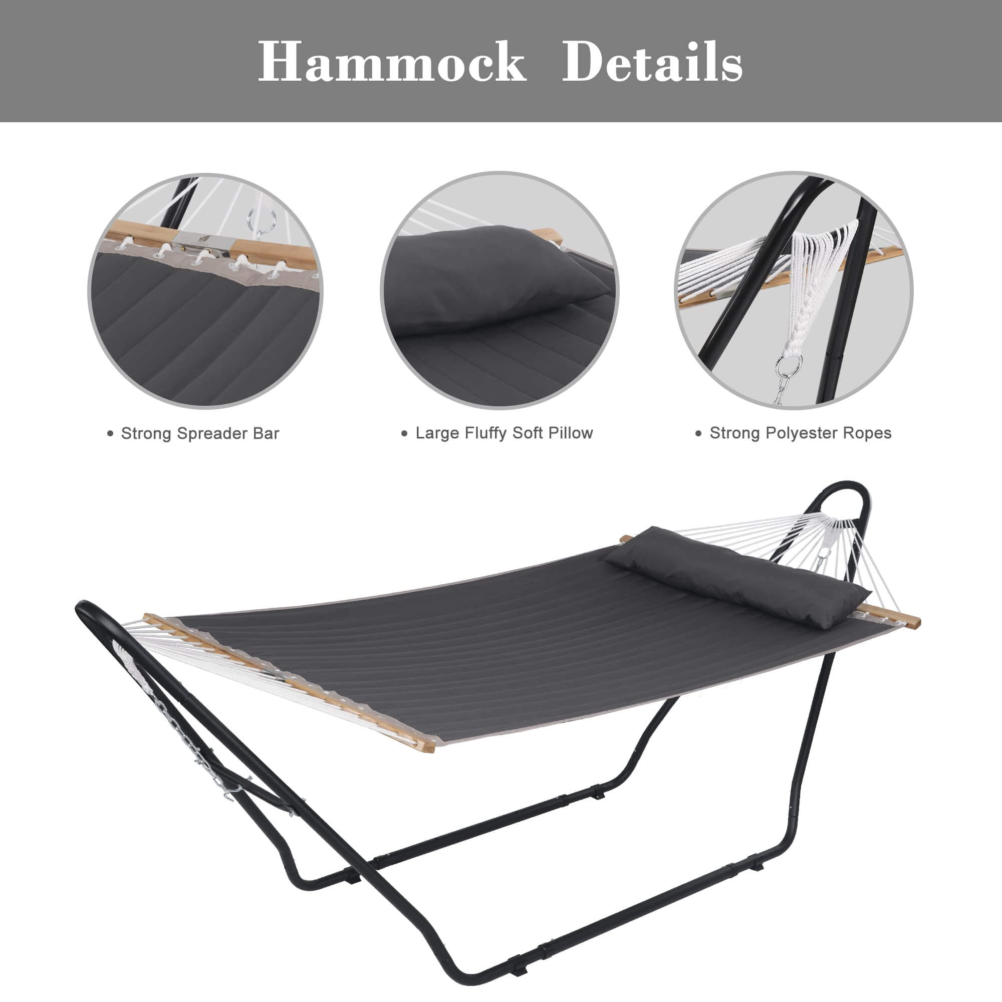 SUNCREAT-2-in-1 Portable-Double-Hammock-with-Stand-for-Outdoor-Dark-Gray#color_dark-gray