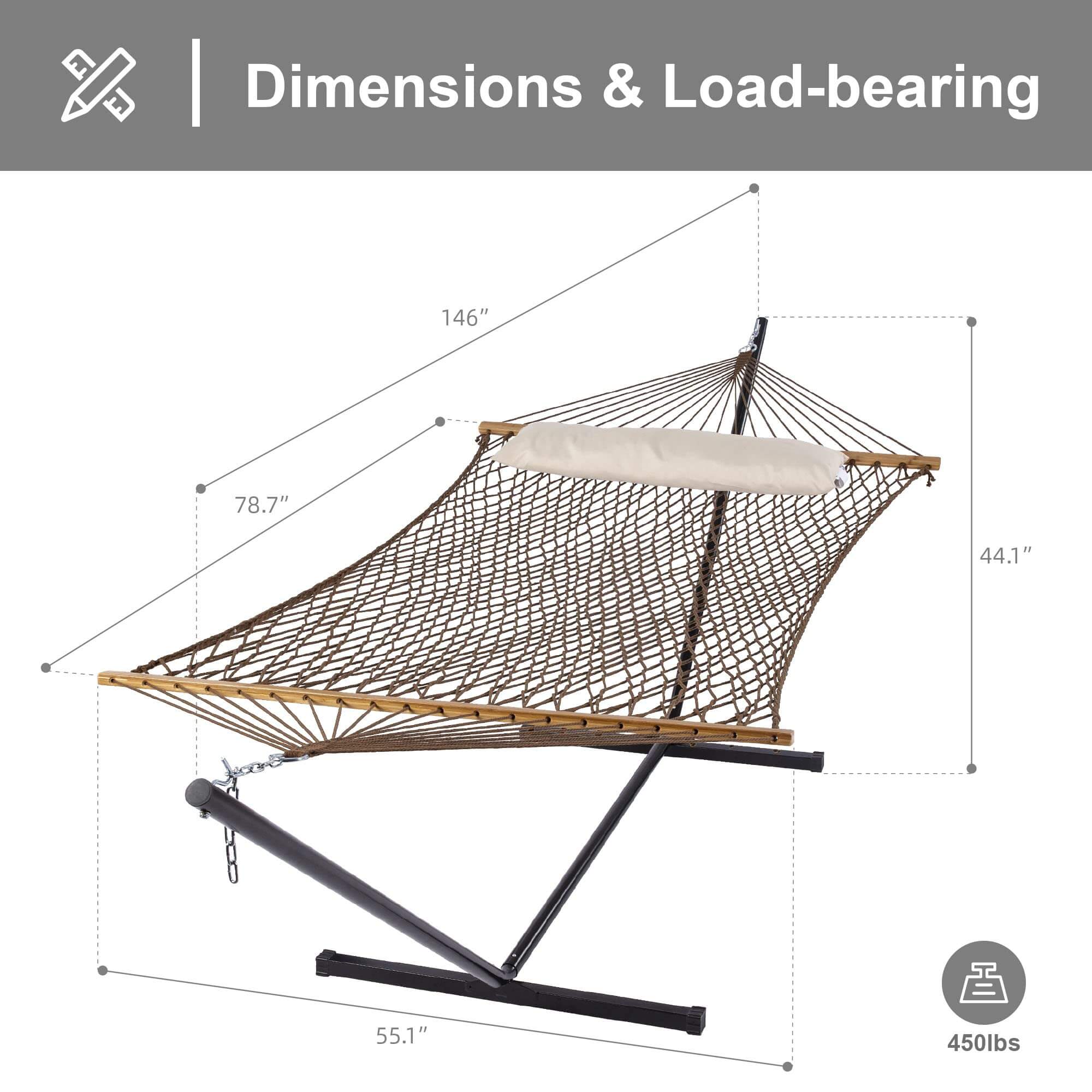 SUNCREAT-Outdoor-Double-Cotton-Rope-Hammock-with-Stand-Included-Brown#color_brown