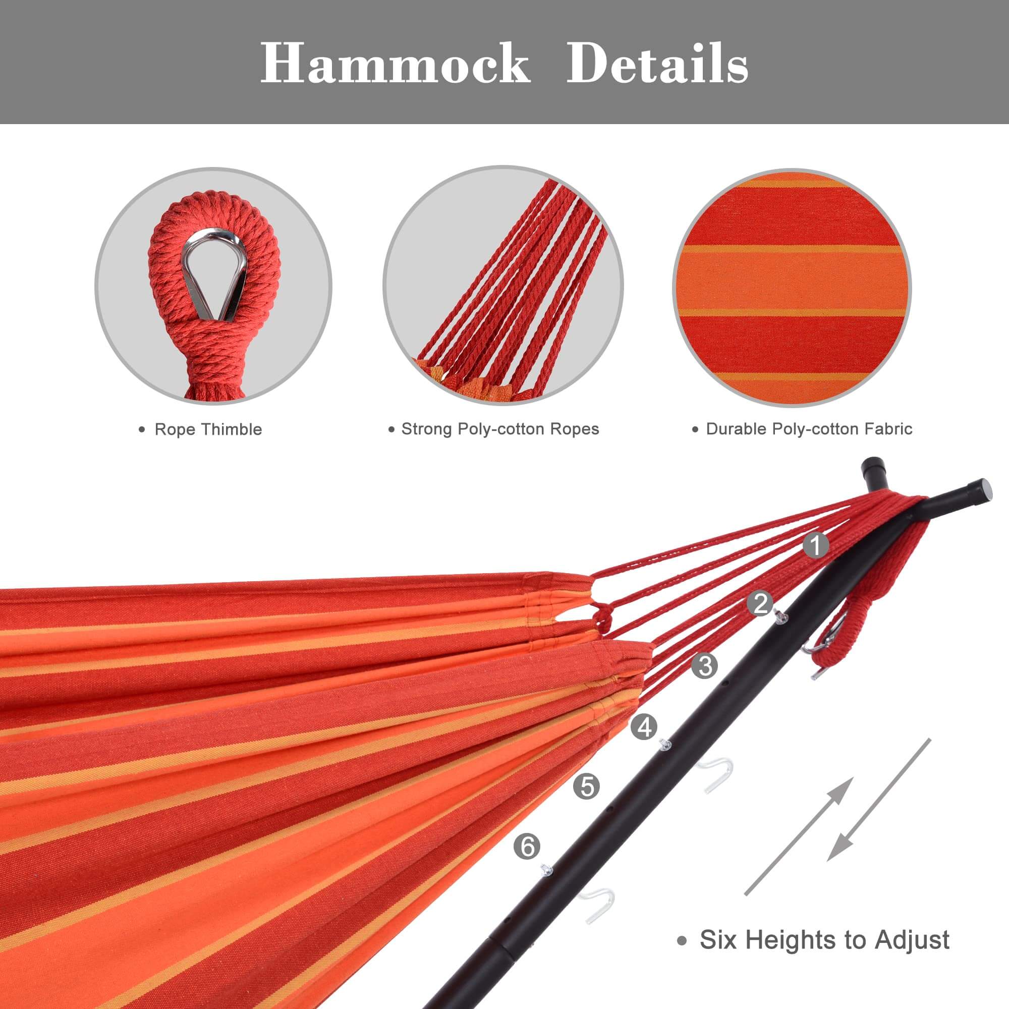 SUNCREAT-2-in-1 Heavy-Duty-2-Person-Hammock-with-Stand-Orange-Stripe#color_orange-stripe