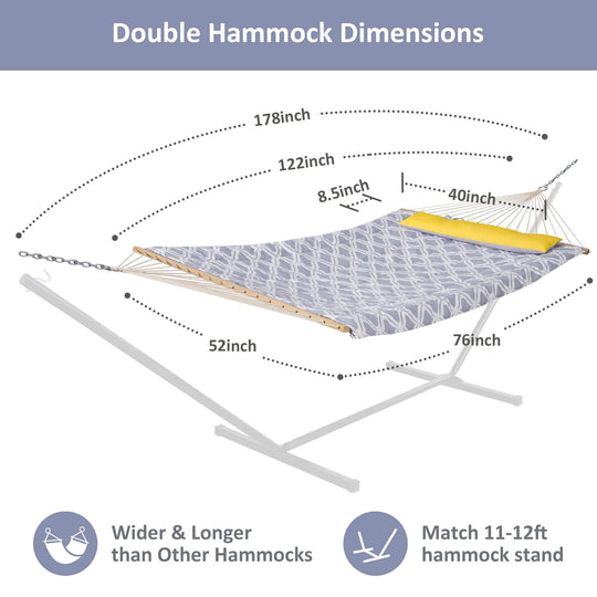 SUNCREAT Quilted Fabric Hammock, Gray Drops#color_gray-drops