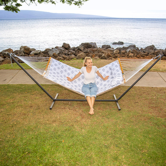 SUNCREAT-Double-Quilted-Hammock-with-Stand-Gray-Drops#color_gray-drops