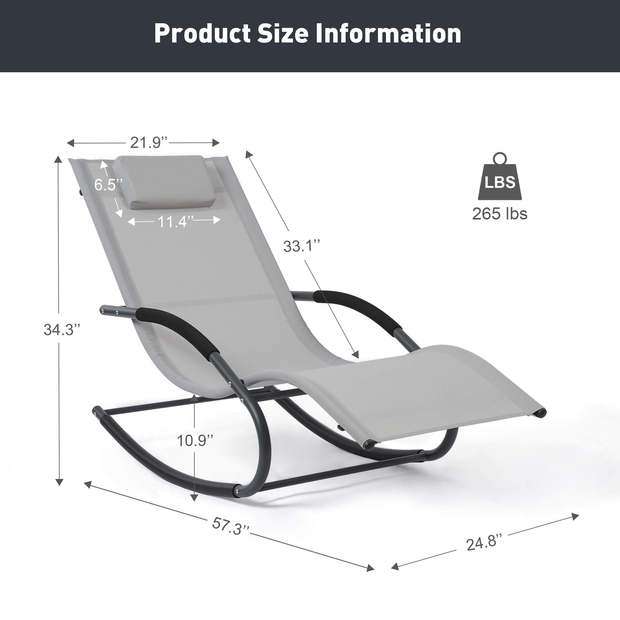 Outdoor Lounge Chair #color_light-gray-2