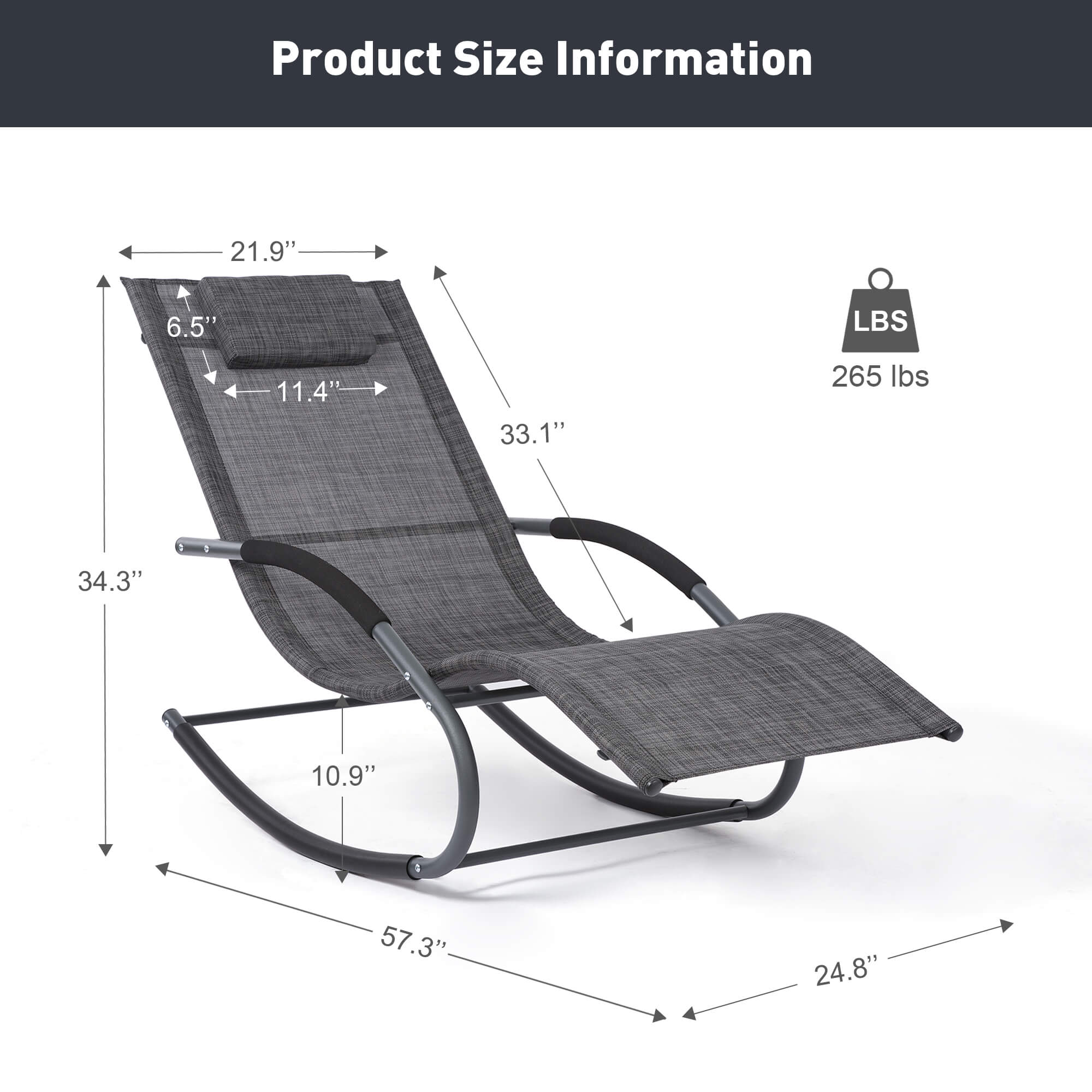 Outdoor Lounge Chair #color_dark-gray-4