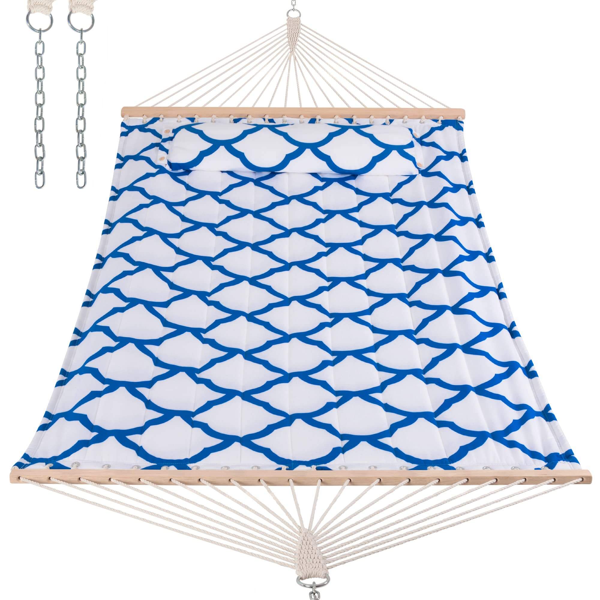 SUNCREAT Quilted Fabric Hammock#color_blue-clouds